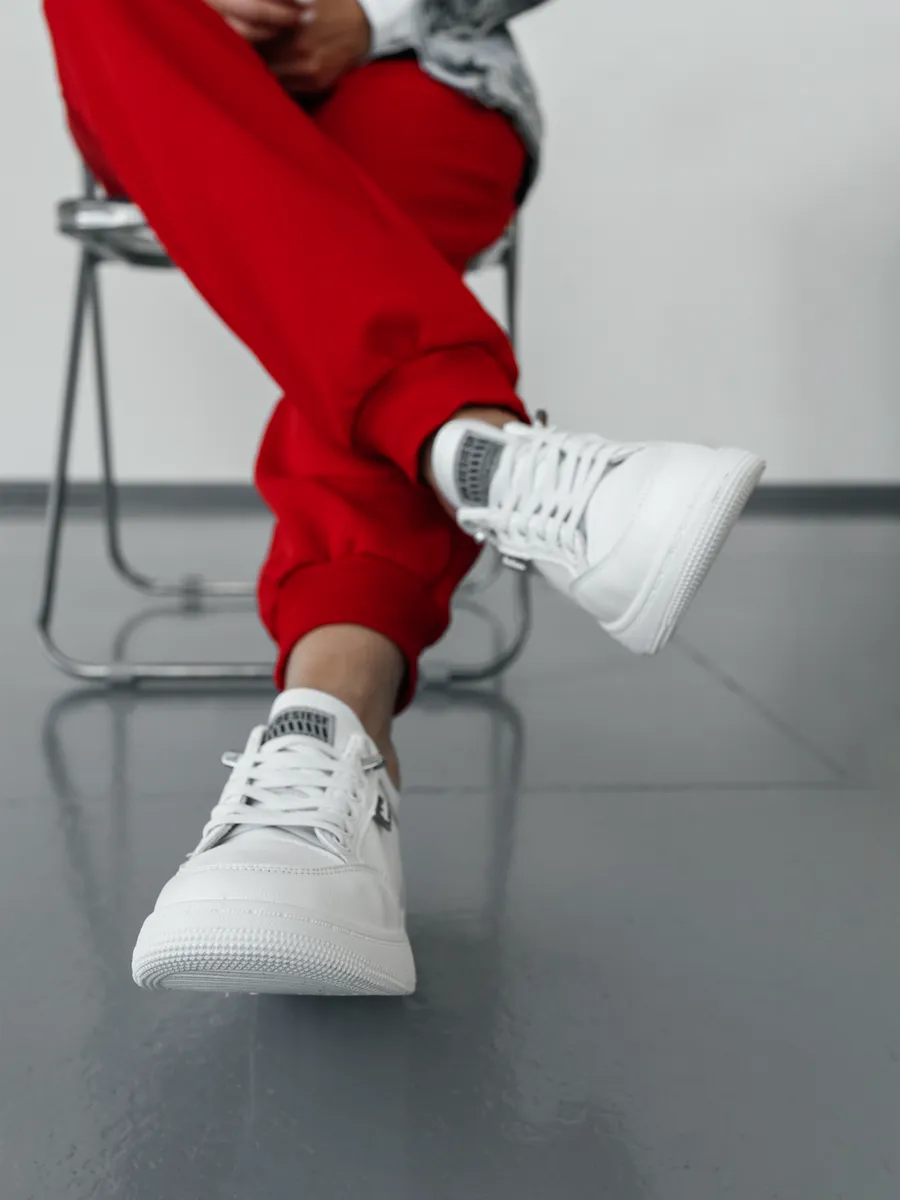 Кеды женские белые натуральная кожа на платформе весна ZFS-MSM-1102-SUk