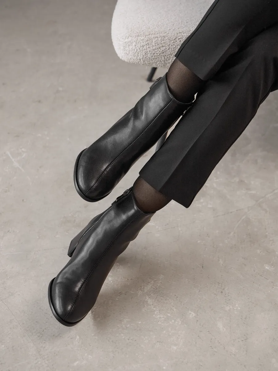 Ботильоны женские демисезонные натуральная кожа на каблуке 51-DBA9-8-101