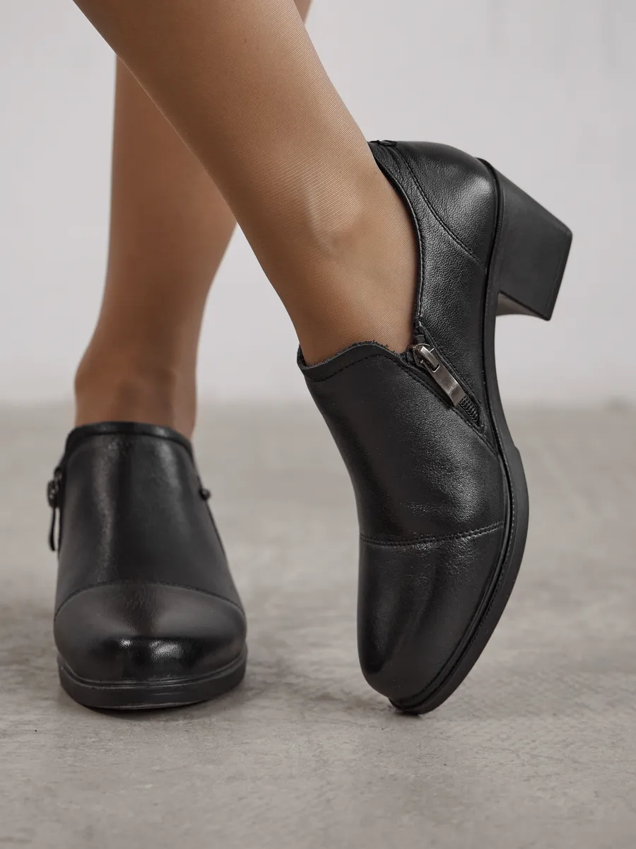 Туфли женские натуральная кожа осенние на каблуке CV006-180