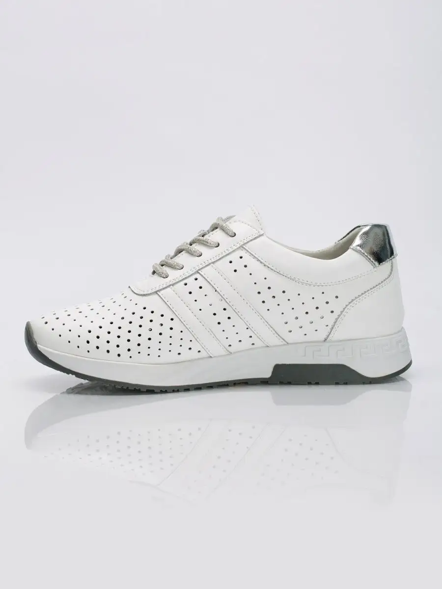 Кроссовки женские летние белые натуральная кожа RN020-022