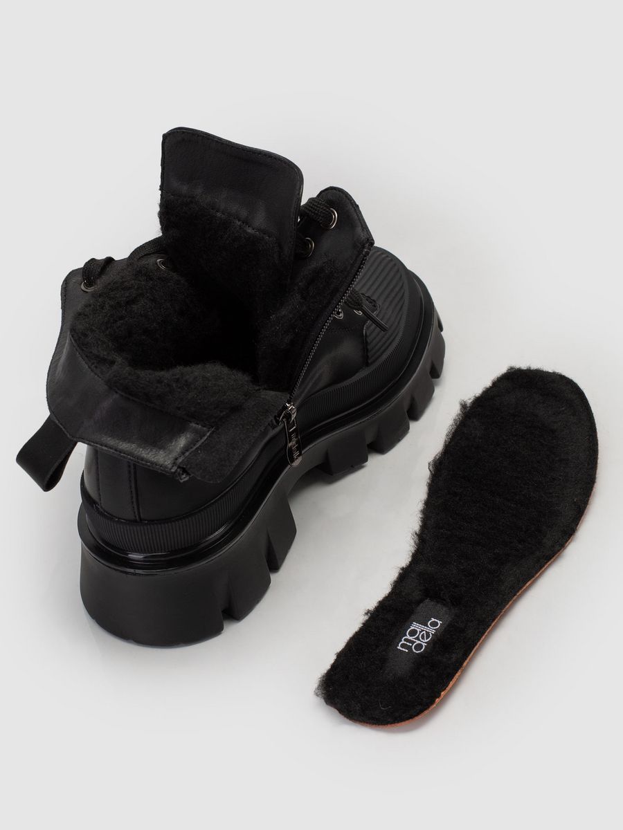 Ботинки зимние натуральная кожа на каблуке XBW-23266-1A-SW