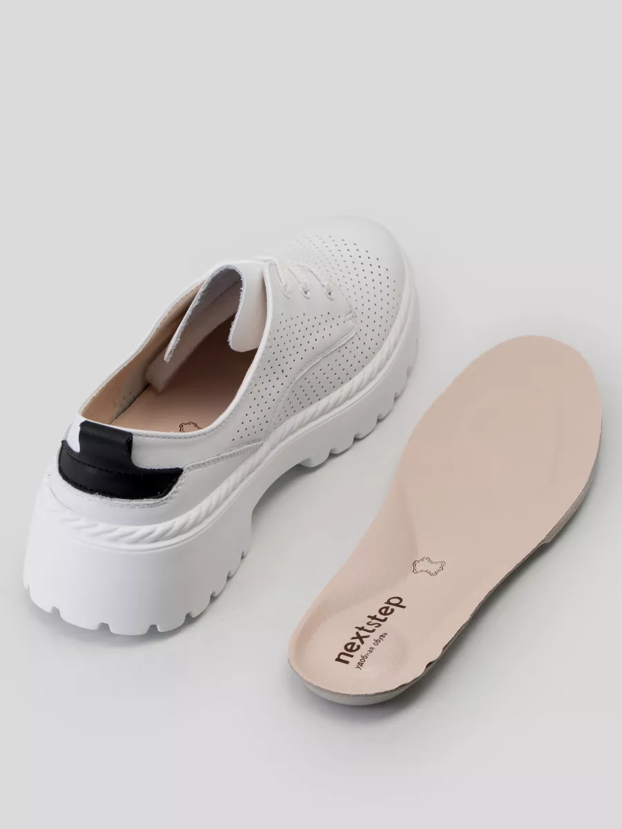 Туфли женские летние на низком каблуке с перфорацией FL2016-4