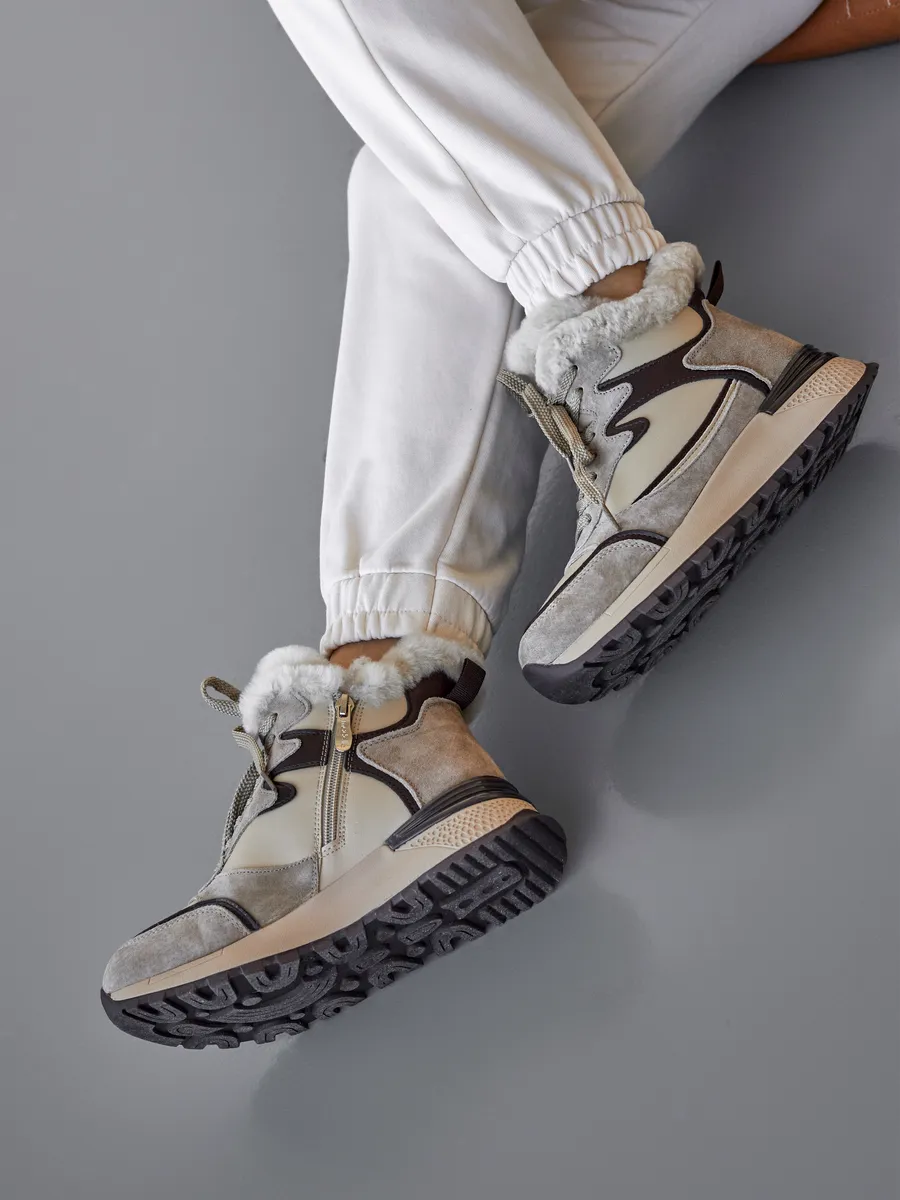 Ботинки женские зимние натуральная кожа спортивные XLH-42114-1D-SW