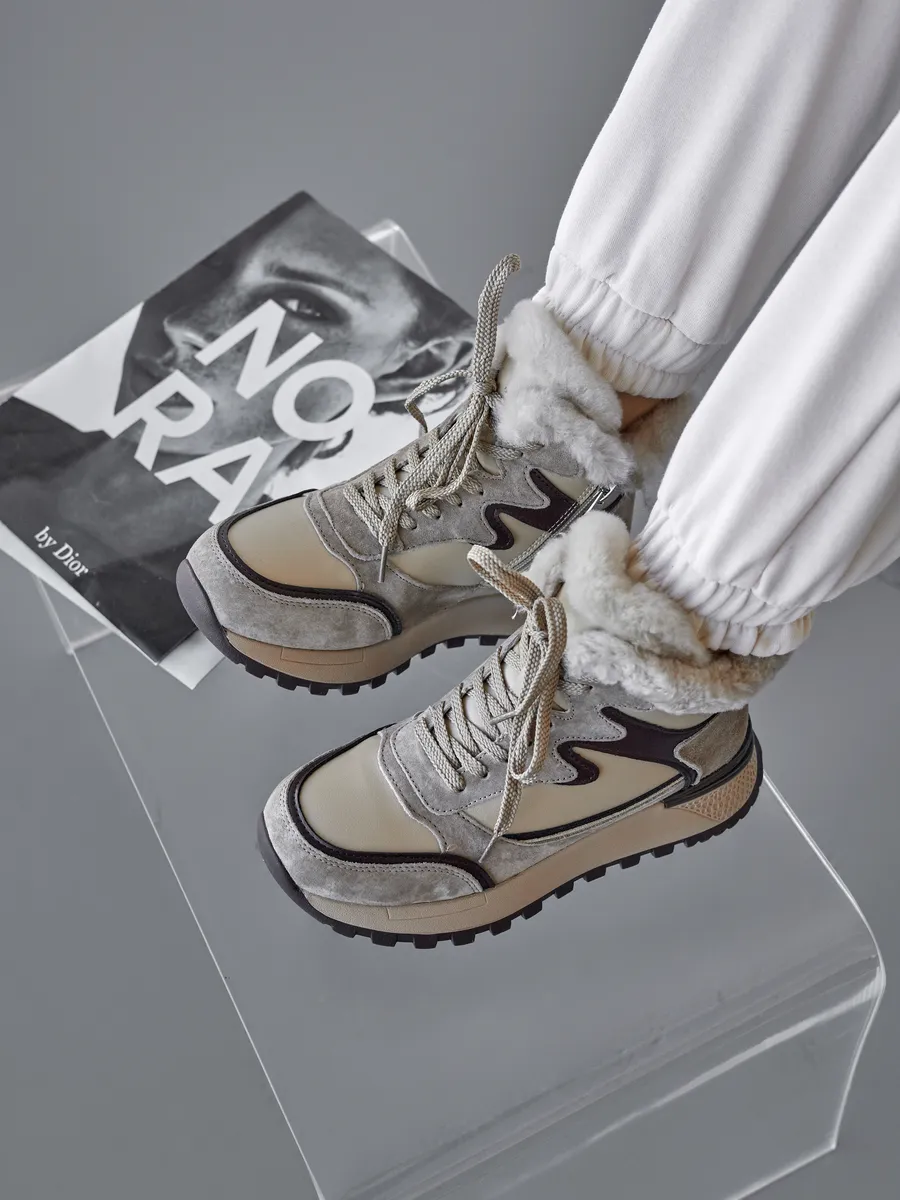 Ботинки женские зимние натуральная кожа спортивные XLH-42114-1D-SW