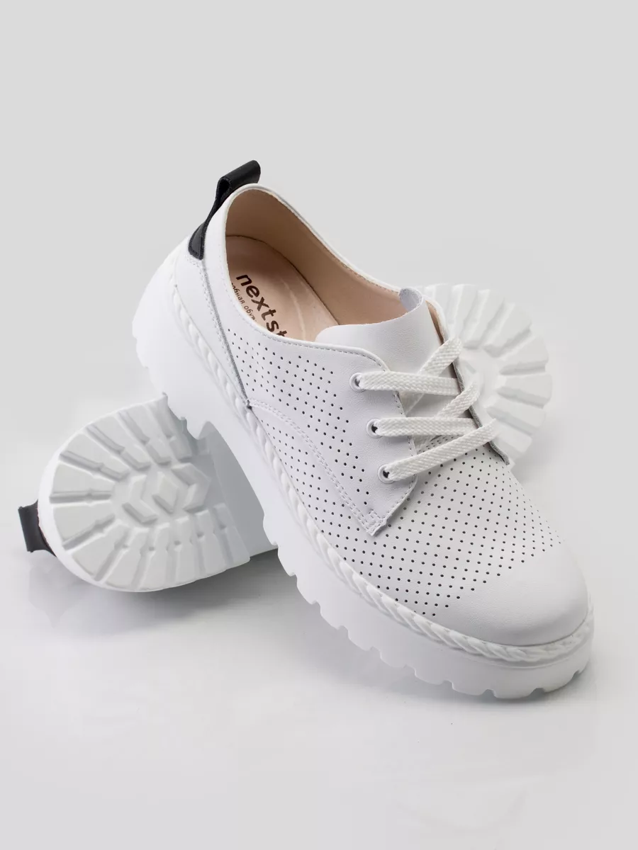 Туфли женские летние на низком каблуке с перфорацией FL2016-4