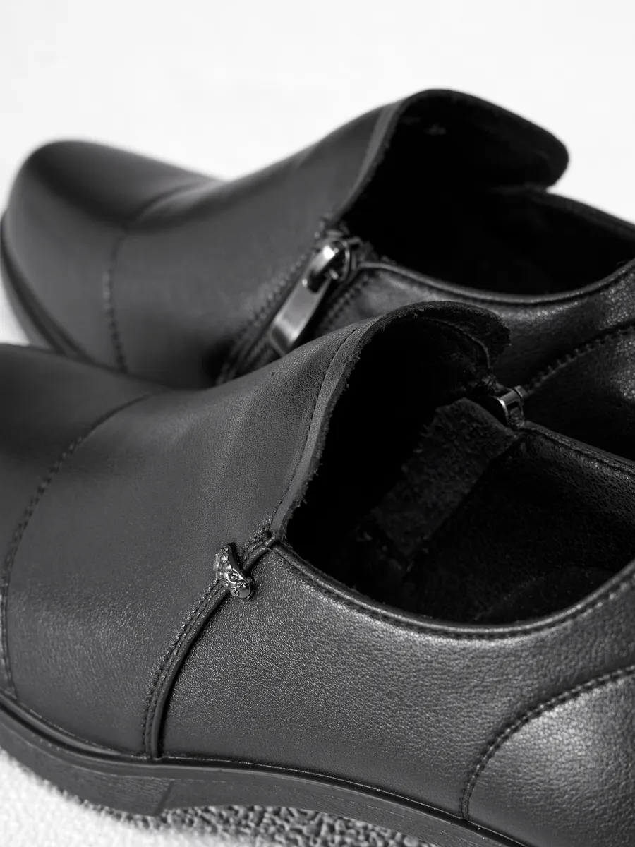 Туфли женские осенние натуральная кожа на каблуке закрытые CV006-180Lk