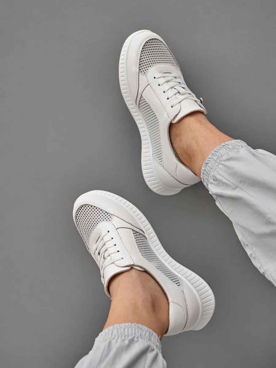 Кроссовки летние натуральная кожа дышащие RN160-012