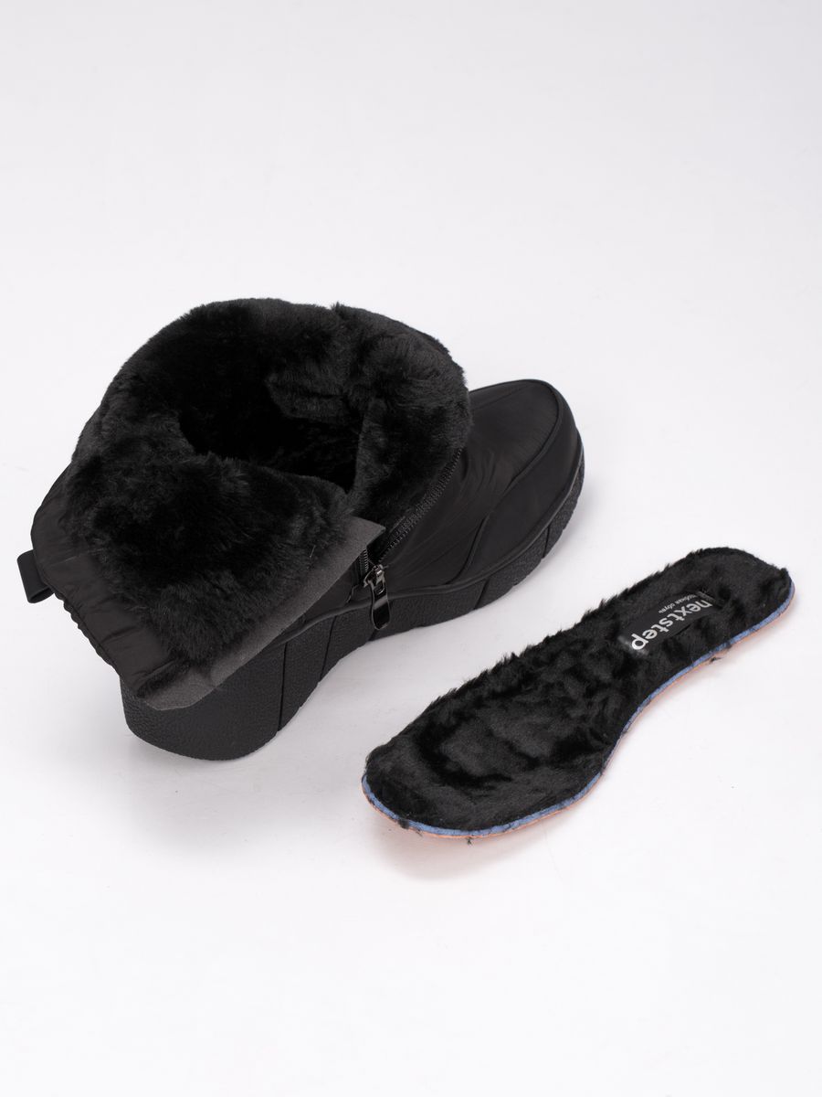 Дутики женские зимние непромокаемые сапоги шерстяные черные NLN-82358-3A-TF-N