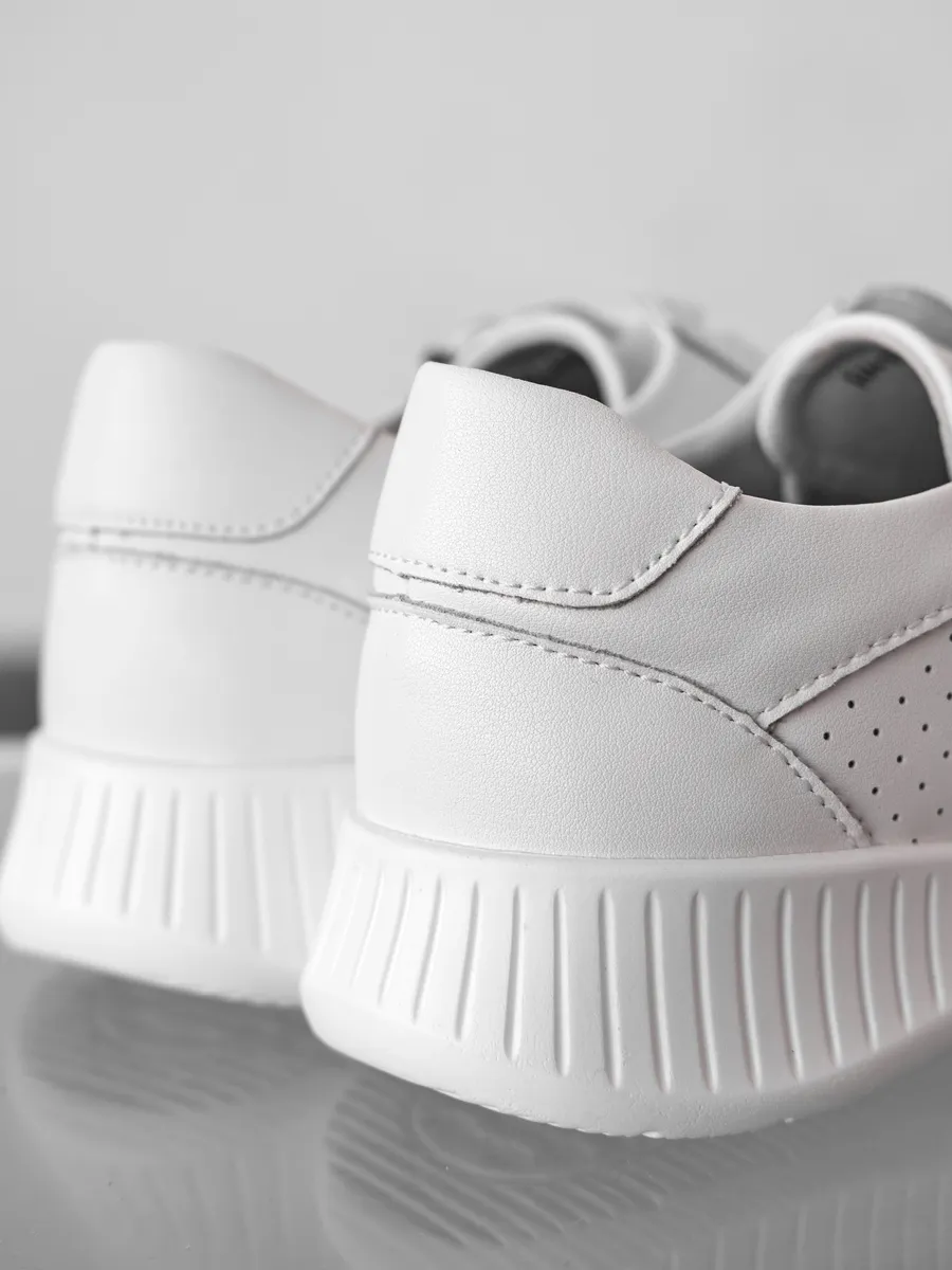 Кроссовки женские летние белые на платформе дышащие RN160-013