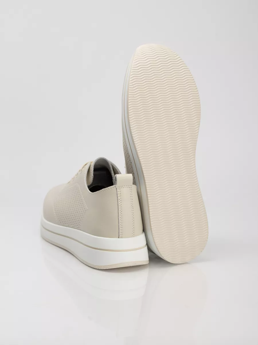 Кроссовки женские летние натуральная кожа бежевые MU236-021