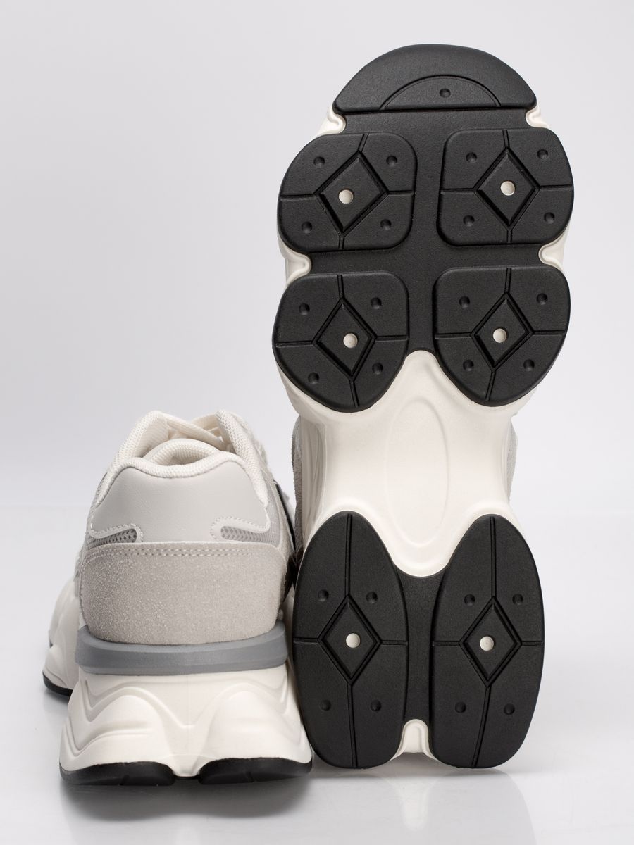 Кроссовки женские на платформе серые дышащие AA075-011K