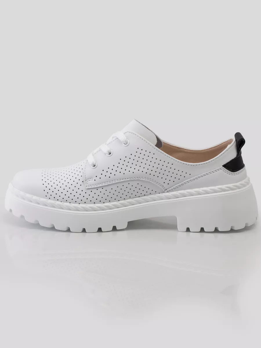 Туфли женские летние на низком каблуке с перфорацией FL2016-4