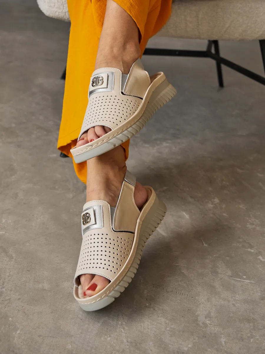 Босоножки женские летние без каблука натуральная кожа FB298-021k