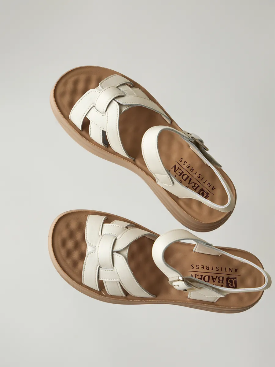 Босоножки женские летние натуральная кожа на низком каблуке EH340-021