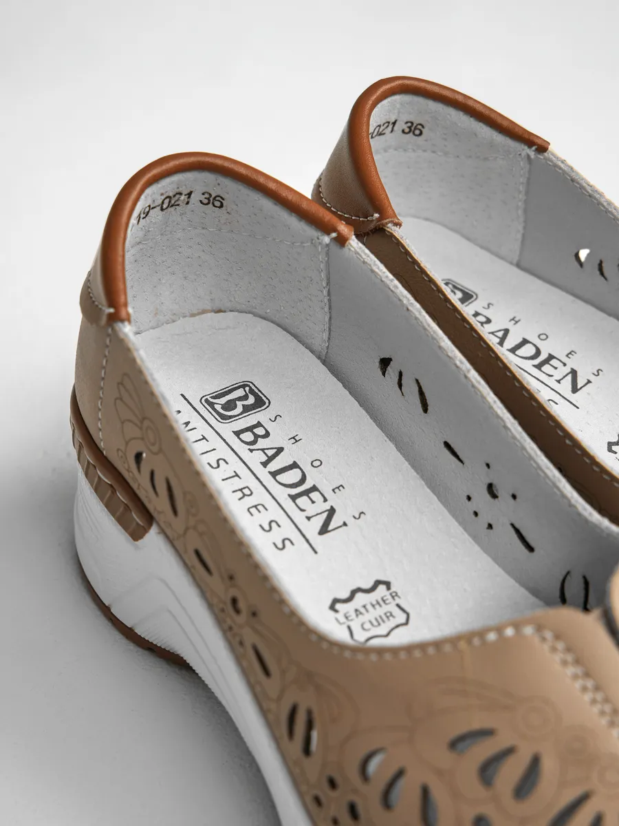 Мокасины женские летние натуральная кожа HX119-021