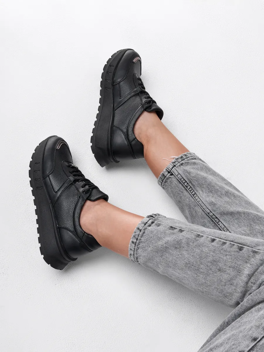 Кроссовки женские демисезонные натуральная кожа на платформе 25R-ZBY5-10-101