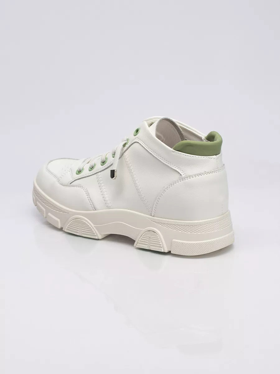 Кроссовки женские натуральная кожа белые на платформе XJU-22442-2B-SP-K