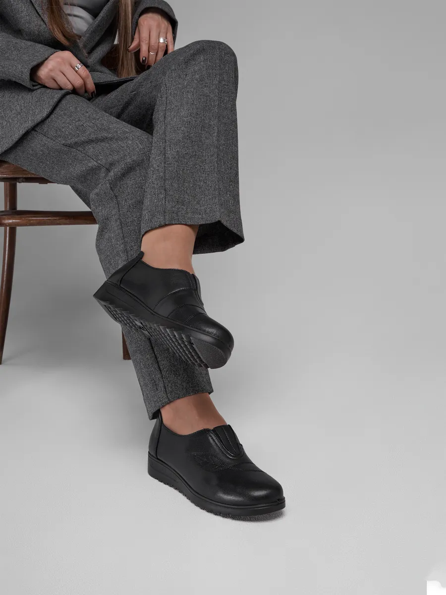 Туфли женские натуральная кожа без каблука CV002-020Lk