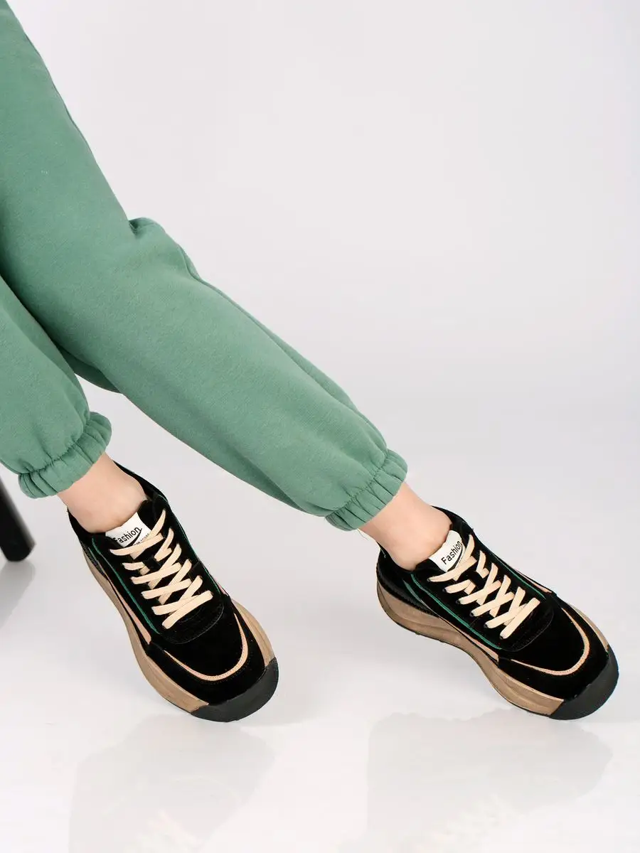 Кроссовки женские натуральная замша осенние на платформе AS50523-1