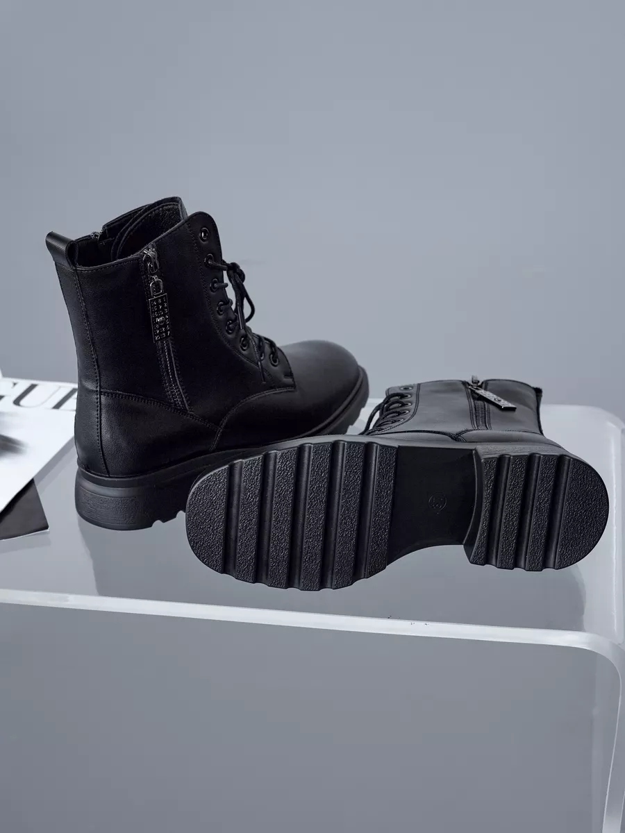 Ботинки женские демисезонные натуральная кожа на шнурках 42-DBU3-27-301k