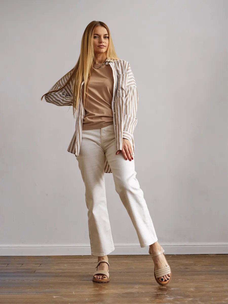 Босоножки женские летние на танкетке бежевые 51-BKO1-46-108k