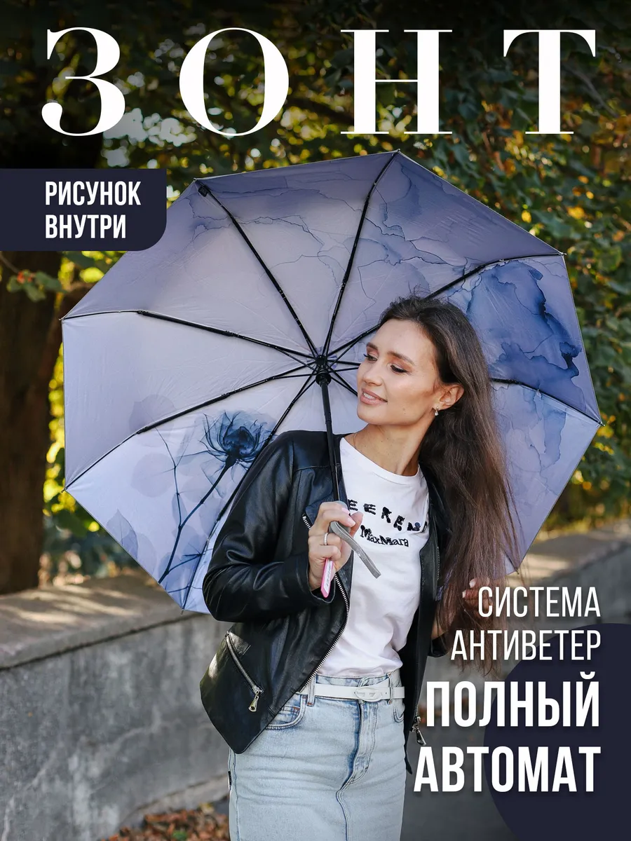 Зонт автомат антиветер подарок 181-2