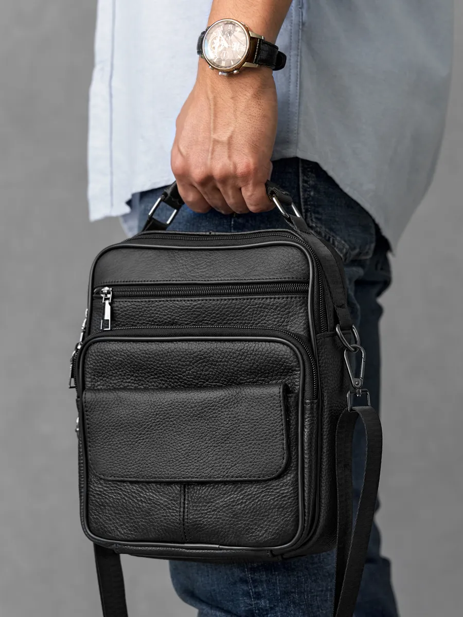 Сумка мужская через плечо кожаная барсетка натуральная кожа XV023-01S