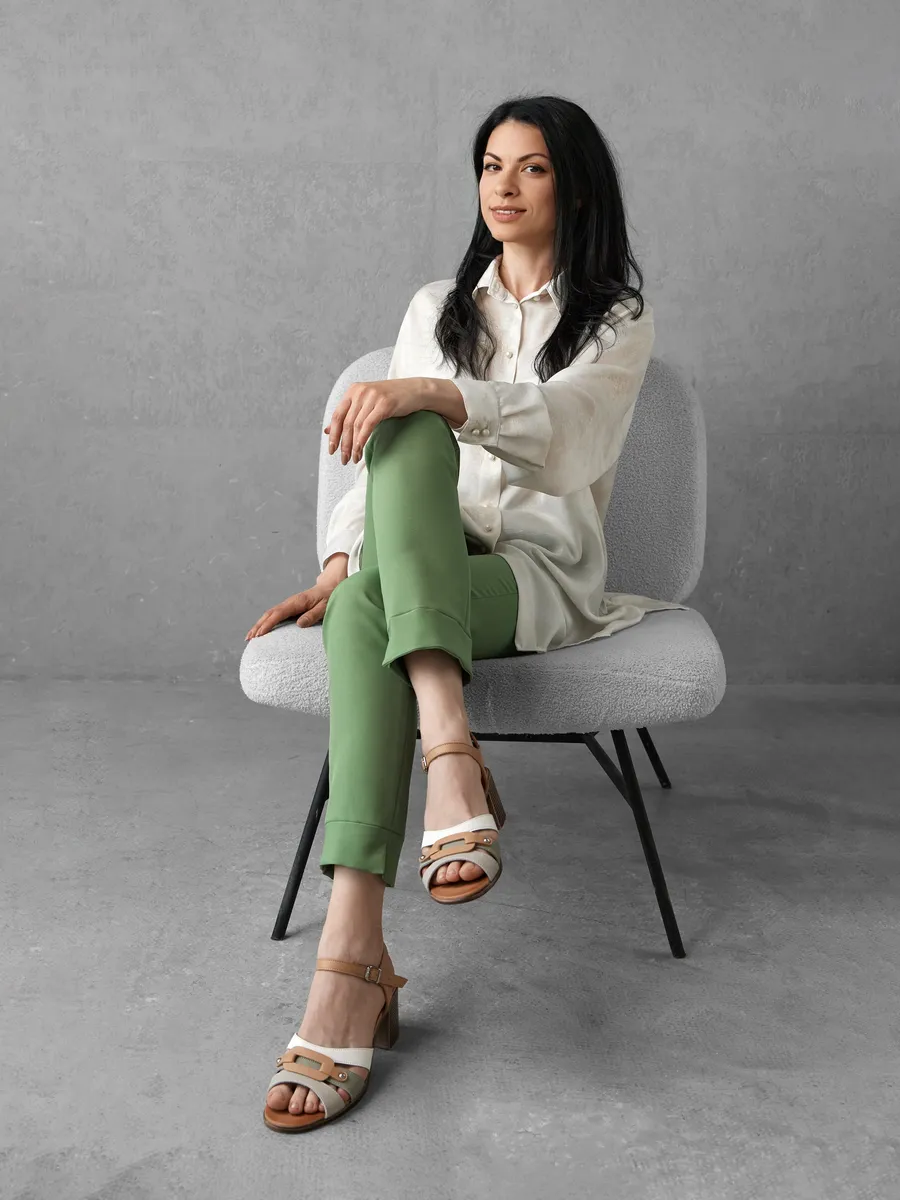 Босоножки женские летние на низком каблуке 51-BME27-54-106