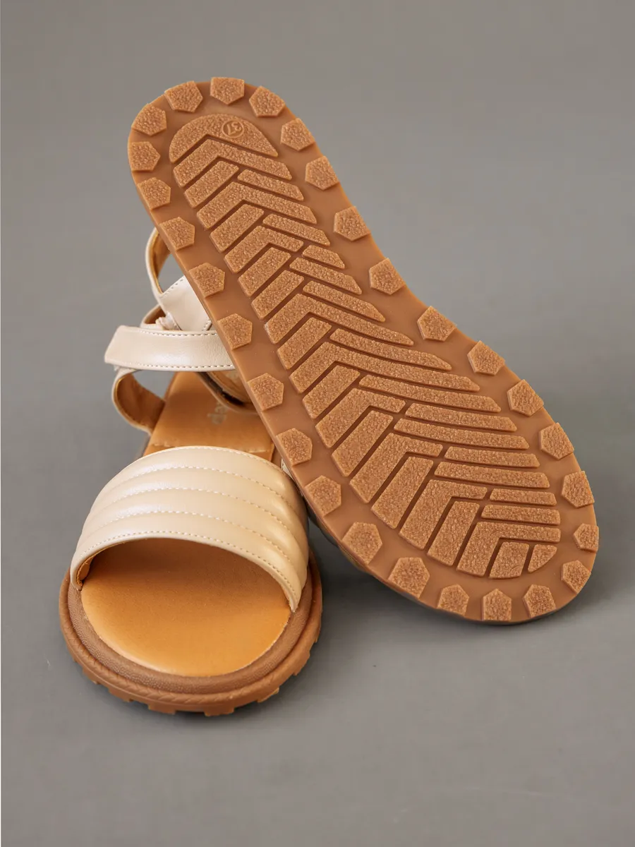 Босоножки женские летние на танкетке бежевые 51-BKO1-46-108k