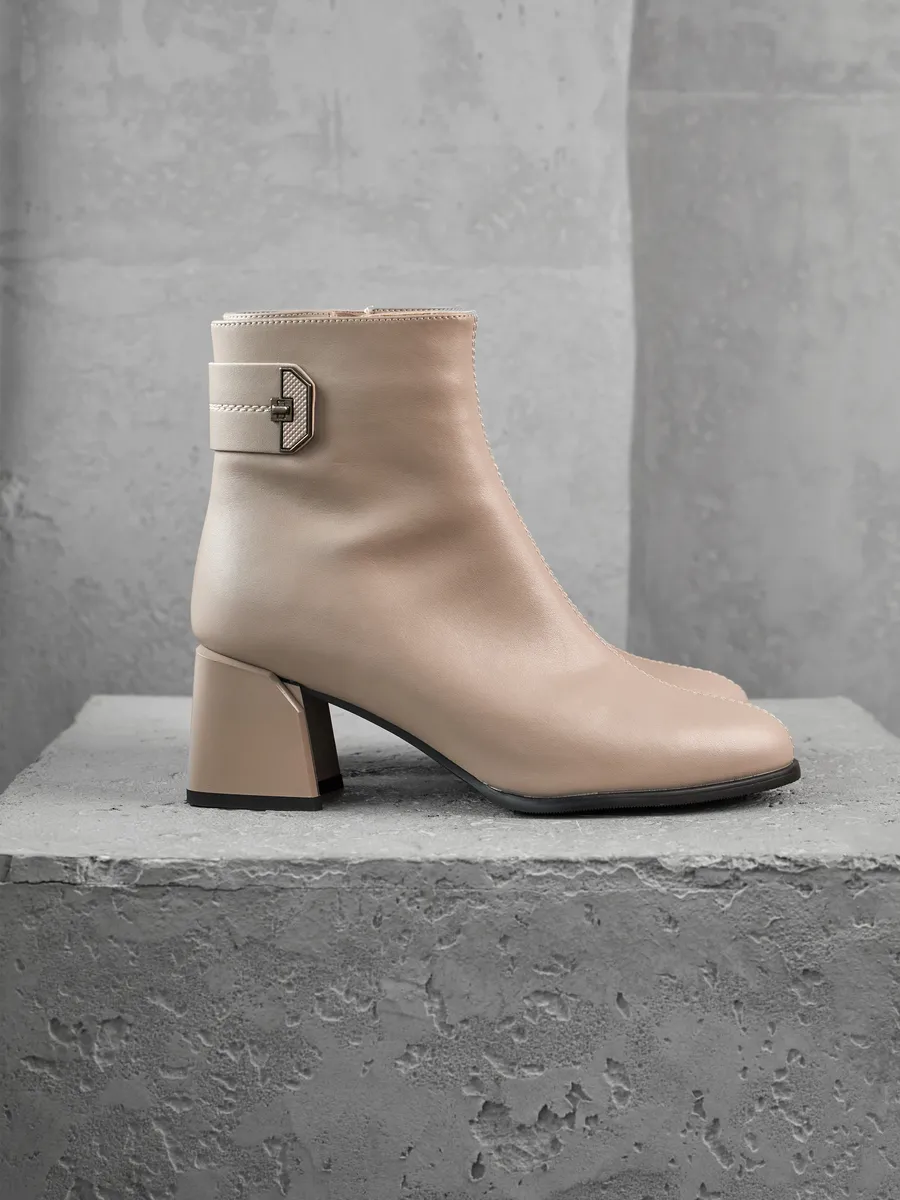 Ботильоны женские демисезонные натуральная кожа на каблуке 51-DBA9-8-108