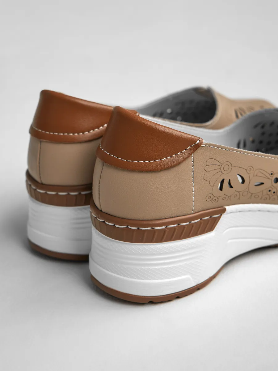 Мокасины женские летние натуральная кожа HX119-021