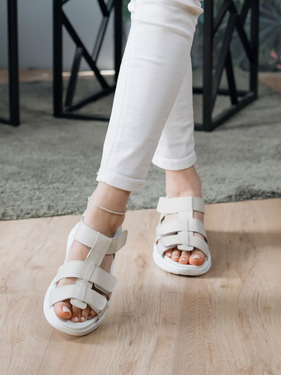 Босоножки женские летние без каблука натуральная кожа L580-3-5