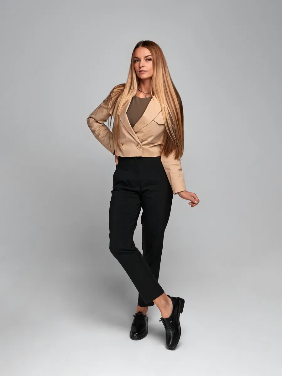 Туфли женские осенние на низком каблуке натуральная кожа EH119-130