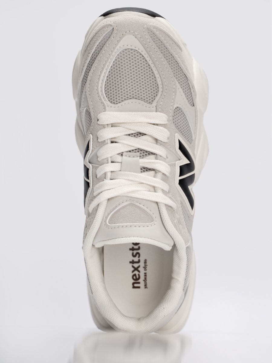 Кроссовки женские на платформе серые дышащие AA075-011K