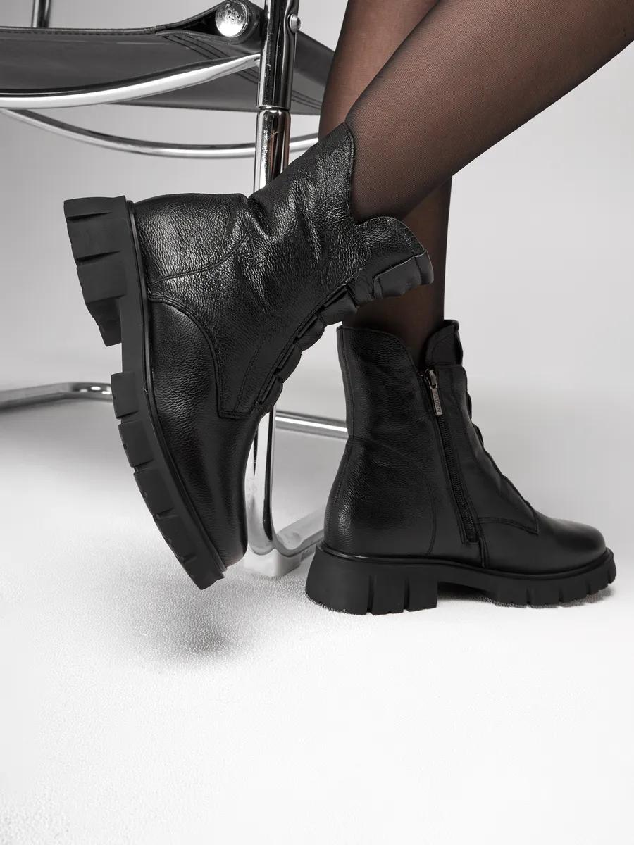 Ботинки женские зимние натуральная кожа натуральная шерсть C1039-010