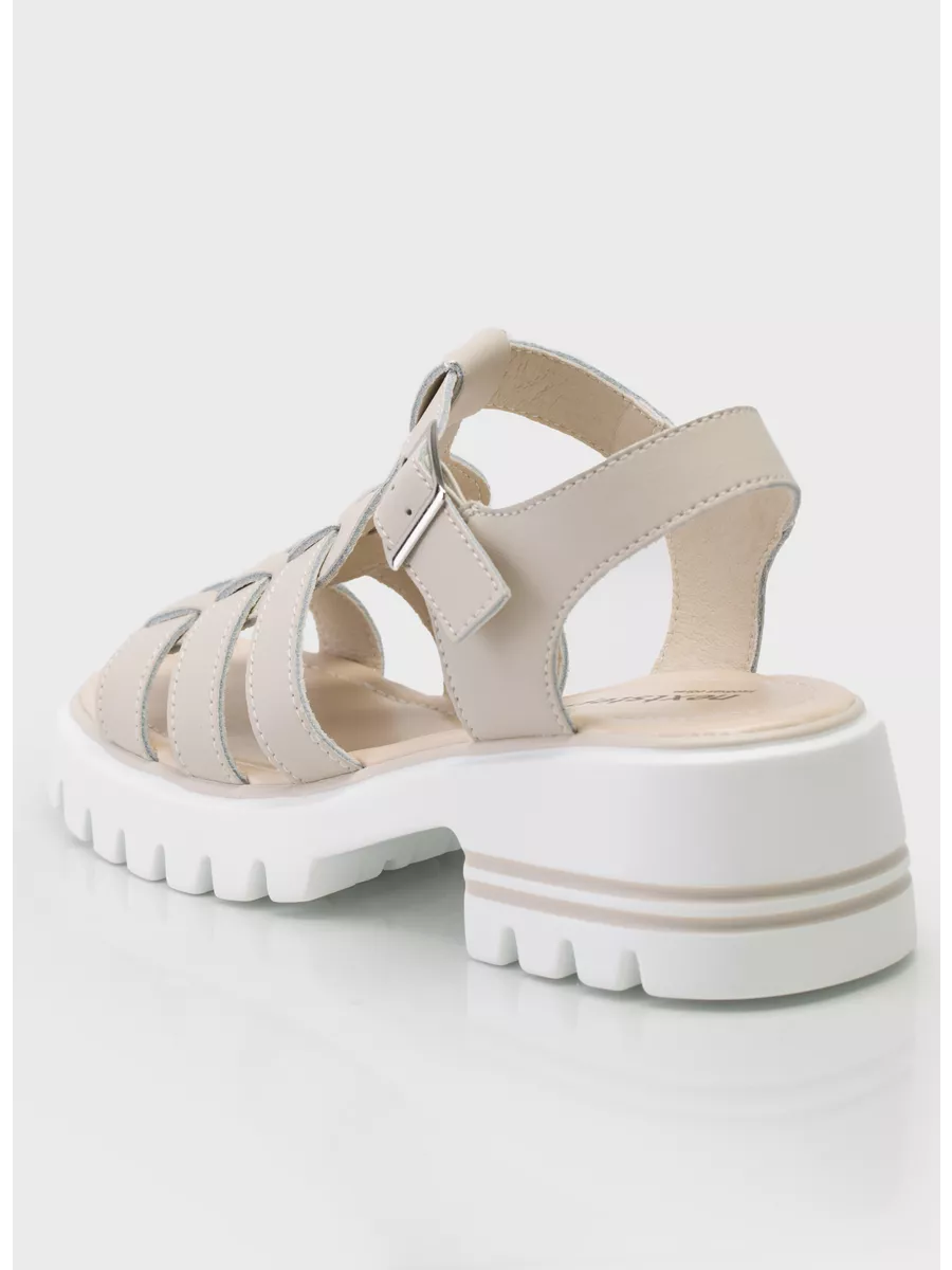 Босоножки натуральная кожа на устойчивом каблуке CC099-011