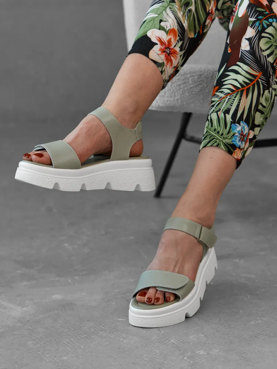 Босоножки женские летние на платформе натуральная кожа XT026-012