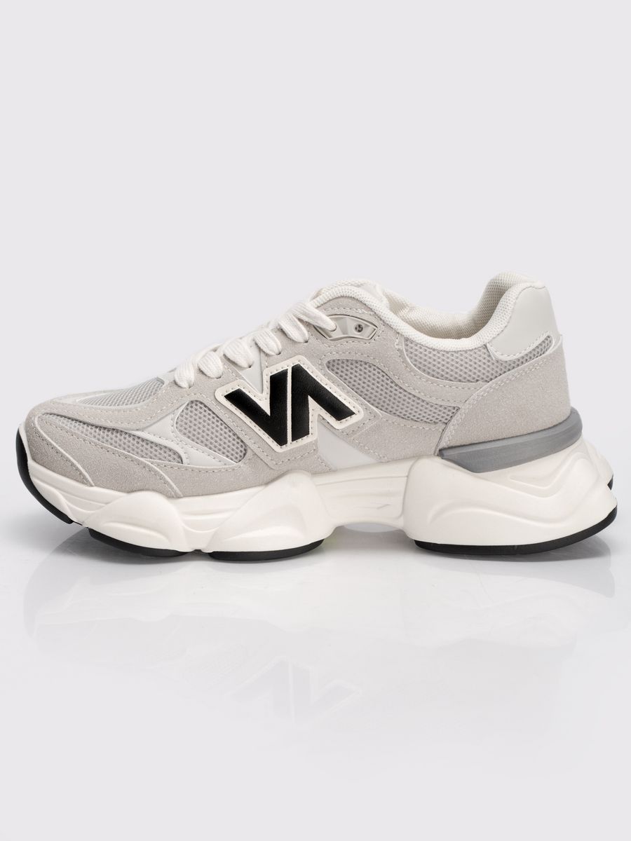 Кроссовки женские на платформе серые дышащие AA075-011K