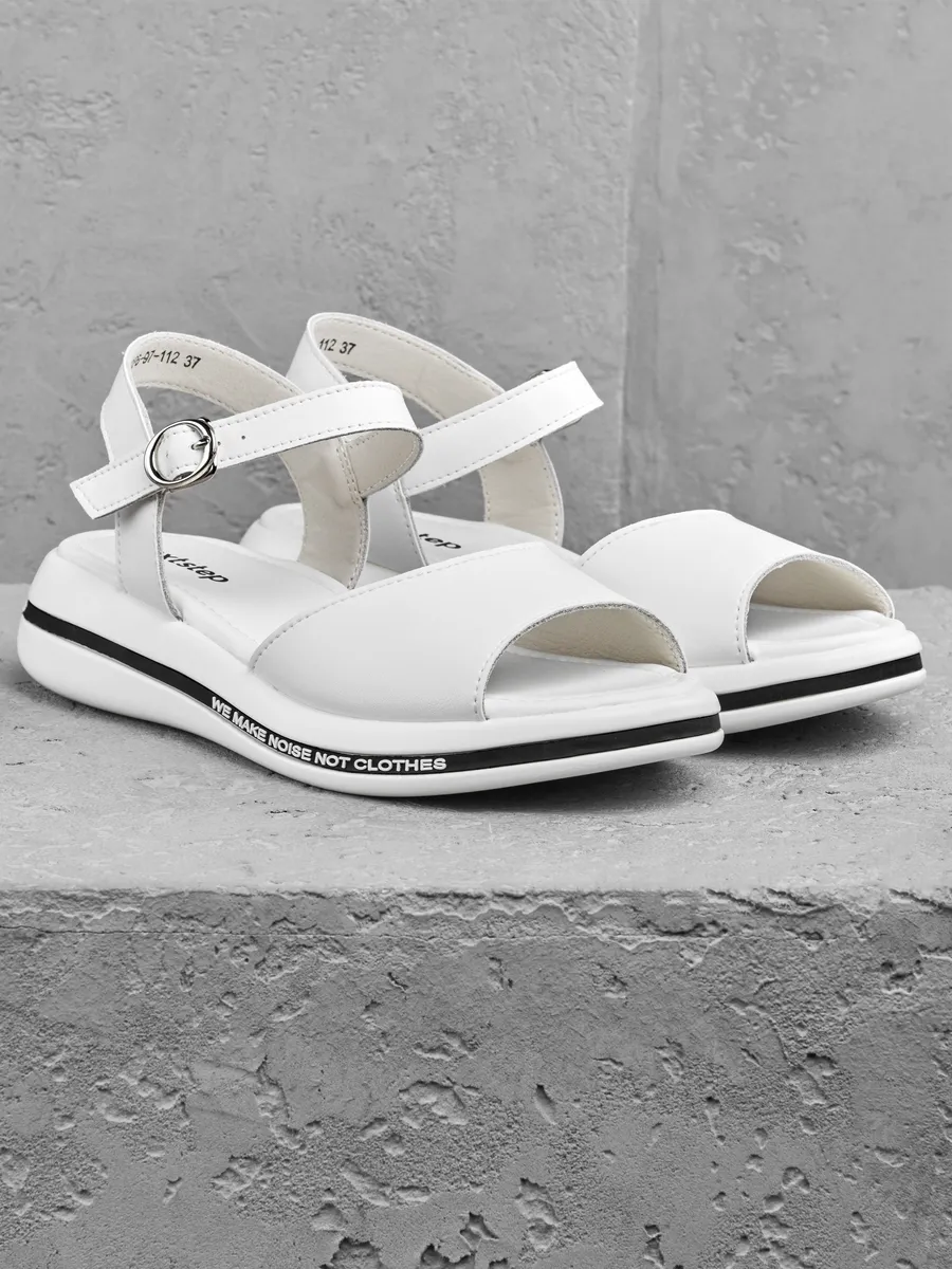 Босоножки женские летние на танкетке белые 2F6-97-112