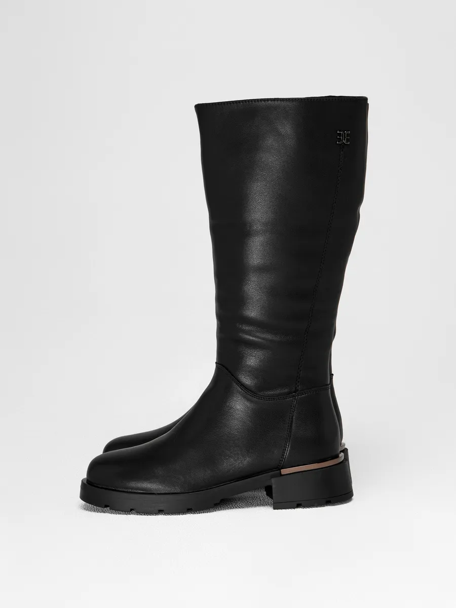 Сапоги женские зимние натуральная кожа на каблуке 25-WPE29-44-101